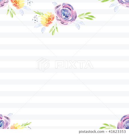 Hand-painted watercolor floral rose Pattern Hand-painted watercolor floral rose Pattern 41623353