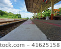 Low angle at Kanchanaburi train station 41625158