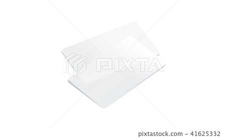 Blank plastic transparent business cards mockup isolated 41625332
