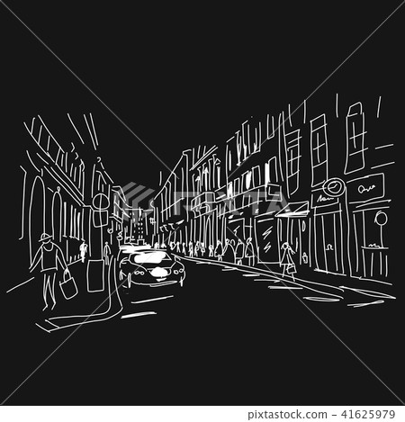 Street, sketch for your design 41625979