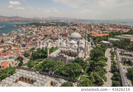 Aerial view of Suleymaniye Mosque Aerial view of Suleymaniye Mosque 41626219