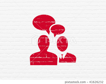 Business concept: Business Meeting on wall background 41626232