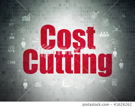 Business concept: Cost Cutting on Digital Data Paper background 41626262