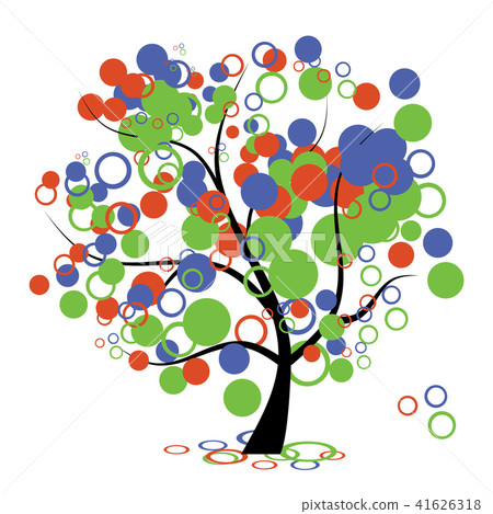 Funny art tree for your design - Stock Illustration [41626318] - PIXTA