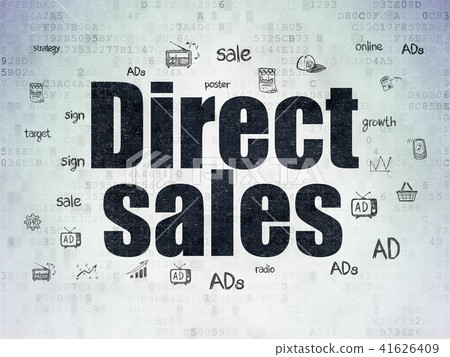 Marketing concept: Direct Sales on Digital Data Paper background 41626409