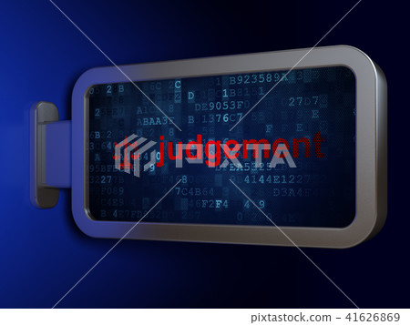 Law concept: Judgement and Scales on billboard background 41626869