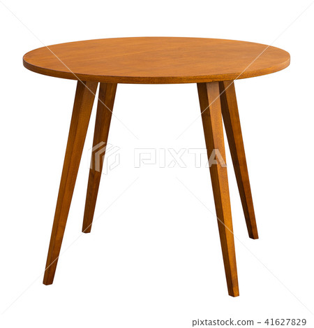 The round table in the style of the sixties, on white background The round table in the style of the sixties, on white background 41627829