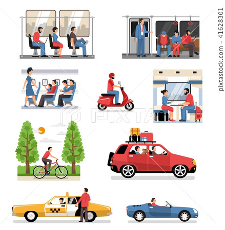 Transportation Vehicles People Set  41628301