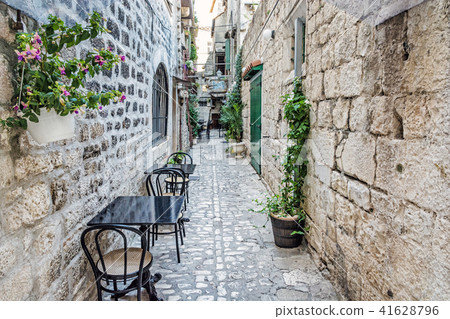 Narrow street in historic Trogir, Croatia 41628796