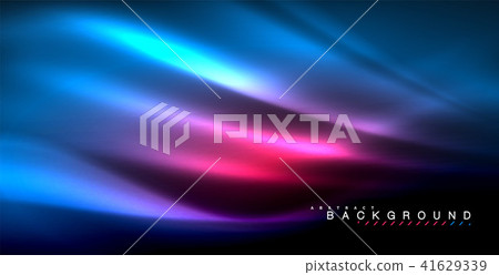 Neon glowing wave, magic energy and light motion background 41629339