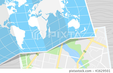 travel map background - Stock Illustration [41629501] - PIXTA