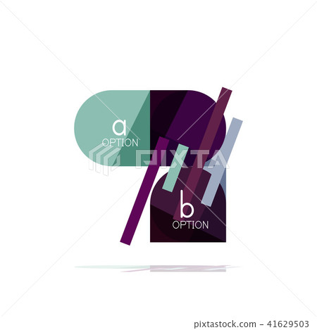 Minimal flat clean abstract option step infographic design element, geometric shapes - round squares Minimal flat clean abstract option step infographic design element, geometric shapes - round squares 41629503