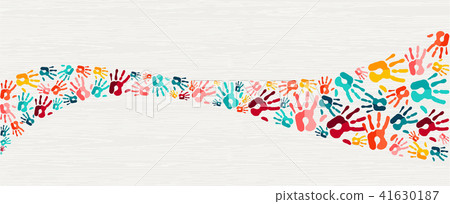 Human hand print color background art Human hand print color background art 41630187