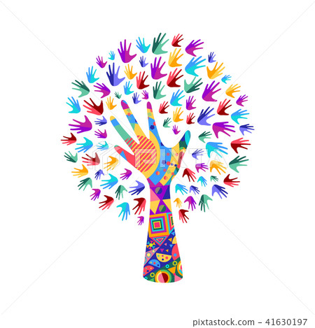 Tree with human hands for social work help Tree with human hands for social work help 41630197