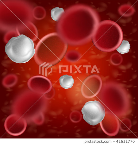 Read and White Blood Cells Realistic bloodstream 41631770