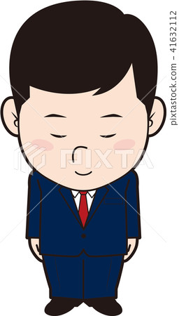 Male employee to bow - Stock Illustration [41632112] - PIXTA