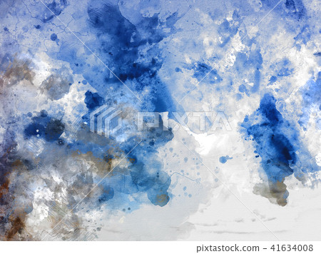 Abstract blue colorful watercolor painting  41634008