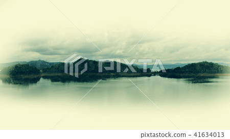 Mountain hill on watercolor painting background. Mountain hill on watercolor painting background. 41634013