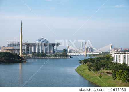 Aerial view of buildings in Putrajaya Malaysia 41635986