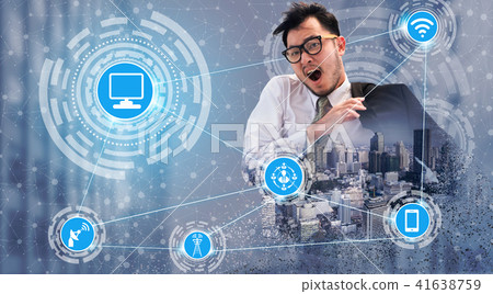 Smart city and wireless communication network. 41638759