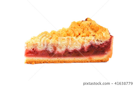 piece of strawberry cheesecake isolated on white piece of strawberry cheesecake isolated on white 41638779