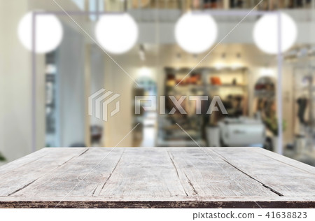 Selected focus empty brown wooden table and Coffee shop or resta Selected focus empty brown wooden table and Coffee shop or resta 41638823