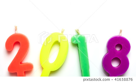 2010 candles color on a white 2010 candles color on a white 41638876