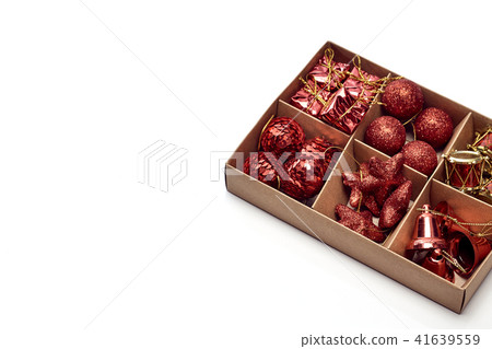 xmas merry ornament on white background xmas merry ornament on white background 41639559