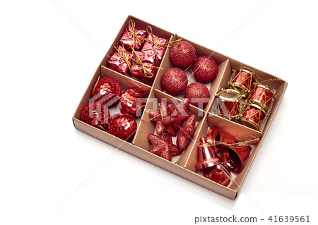 xmas merry ornament on white background xmas merry ornament on white background 41639561