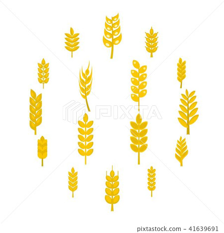 Ear corn icons set in flat style 41639691
