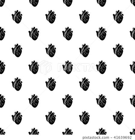 Human heart organ pattern vector seamless Human heart organ pattern vector seamless 41639692