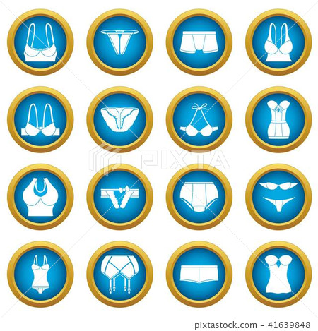 Underwear icons set color, simple style 41639848