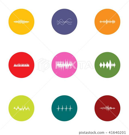 Beat icons set, flat style Beat icons set, flat style 41640201