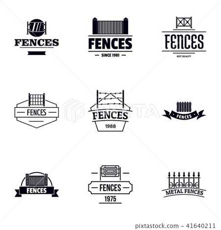 Occlude logo set, simple style Occlude logo set, simple style 41640211