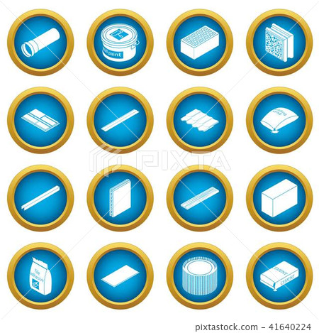 Building materials icons set, simple style Building materials icons set, simple style 41640224