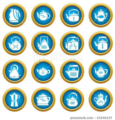 Teapot icons set, simple style Teapot icons set, simple style 41640247