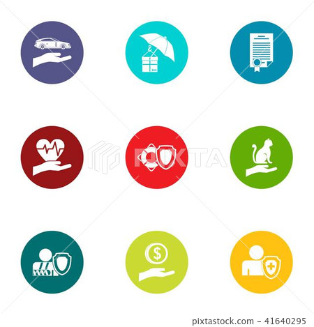 Allocate icons set, flat style 41640295