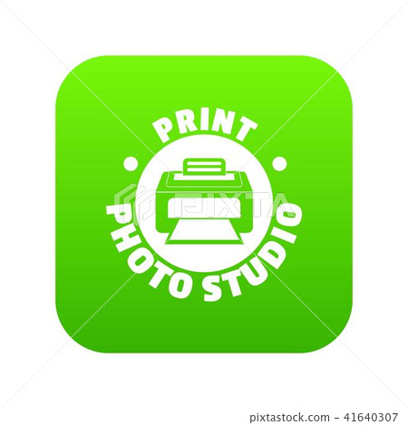 Print photo studio icon green vector Print photo studio icon green vector 41640307