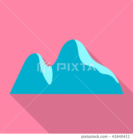 Mountain hill icon, flat style 41640411
