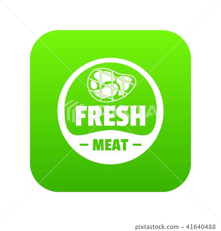 Eco fresh meat icon green vector Eco fresh meat icon green vector 41640488