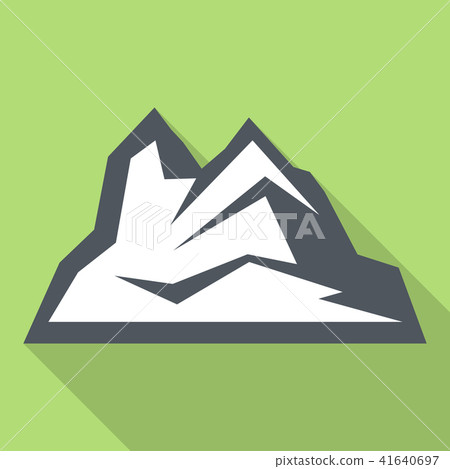 Ice mountain icon, flat style 41640697