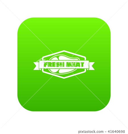 Fresh meat product icon green vector 41640698