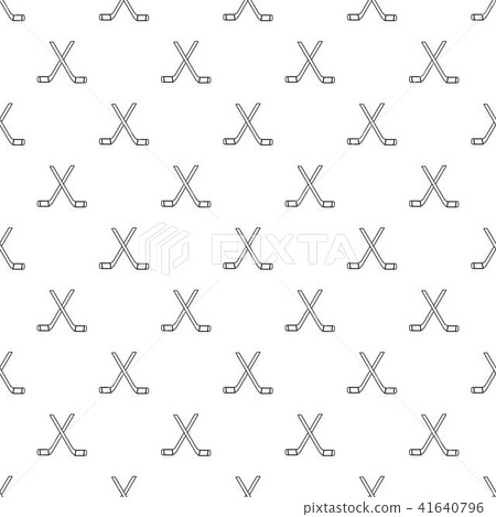 Two crossed hockey sticks pattern vector seamless 41640796