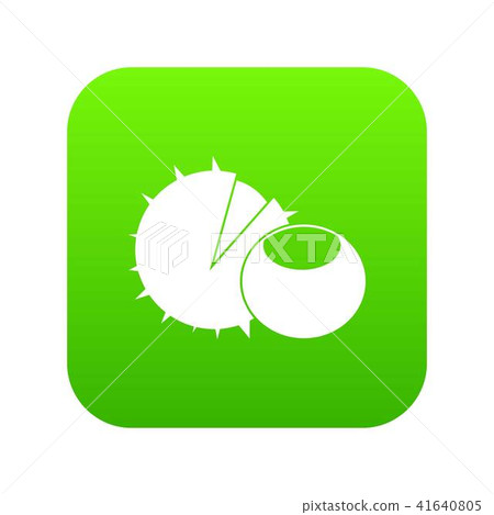 Hazelnuts icon digital green Hazelnuts icon digital green 41640805