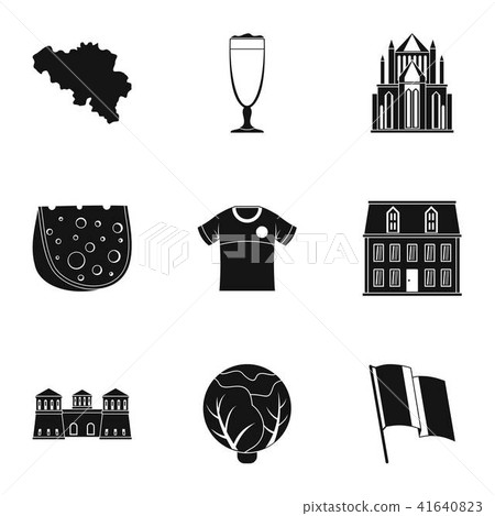 European cuisine icons set, simple style European cuisine icons set, simple style 41640823
