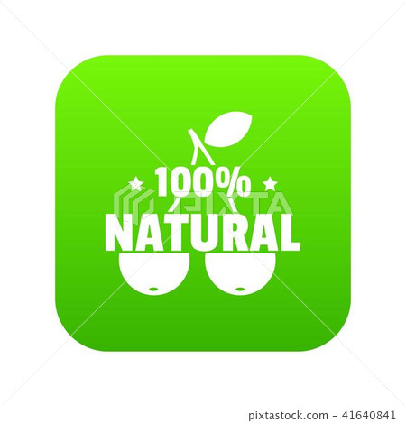 100 percent natural icon green vector 100 percent natural icon green vector 41640841
