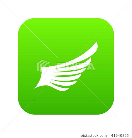 Wing icon digital green 41640865