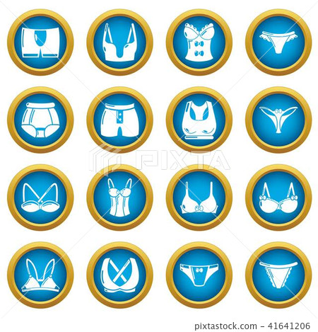 Underwear types icons set, simple style 41641206