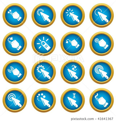 Hand click icons set, simple style - Stock Illustration [41641367] - PIXTA