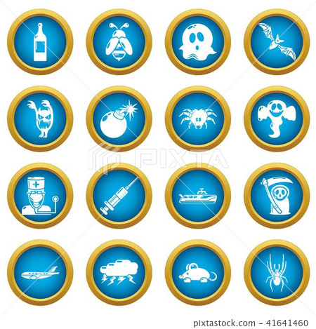Fears phobias icons set, simple style 41641460